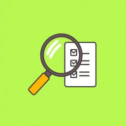 Magnifying glass and checklist symbolizing attention to detail