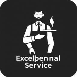 Professional waiter serving with precision and care